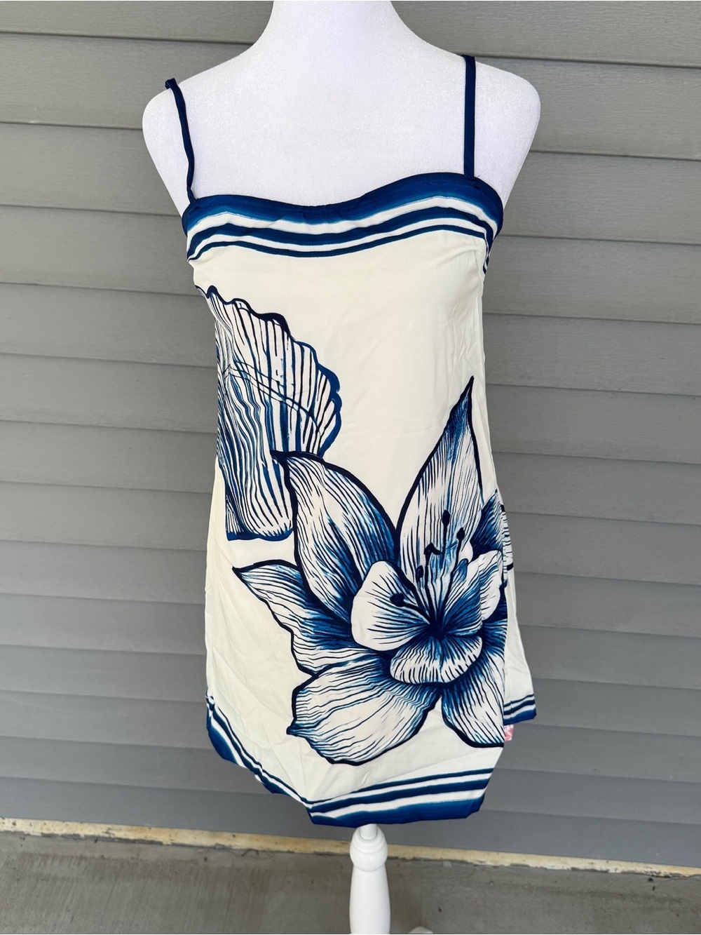 NWT Medium Boho Floral Cami Adjustable Spaghetti Straps Back Zipper SunDress